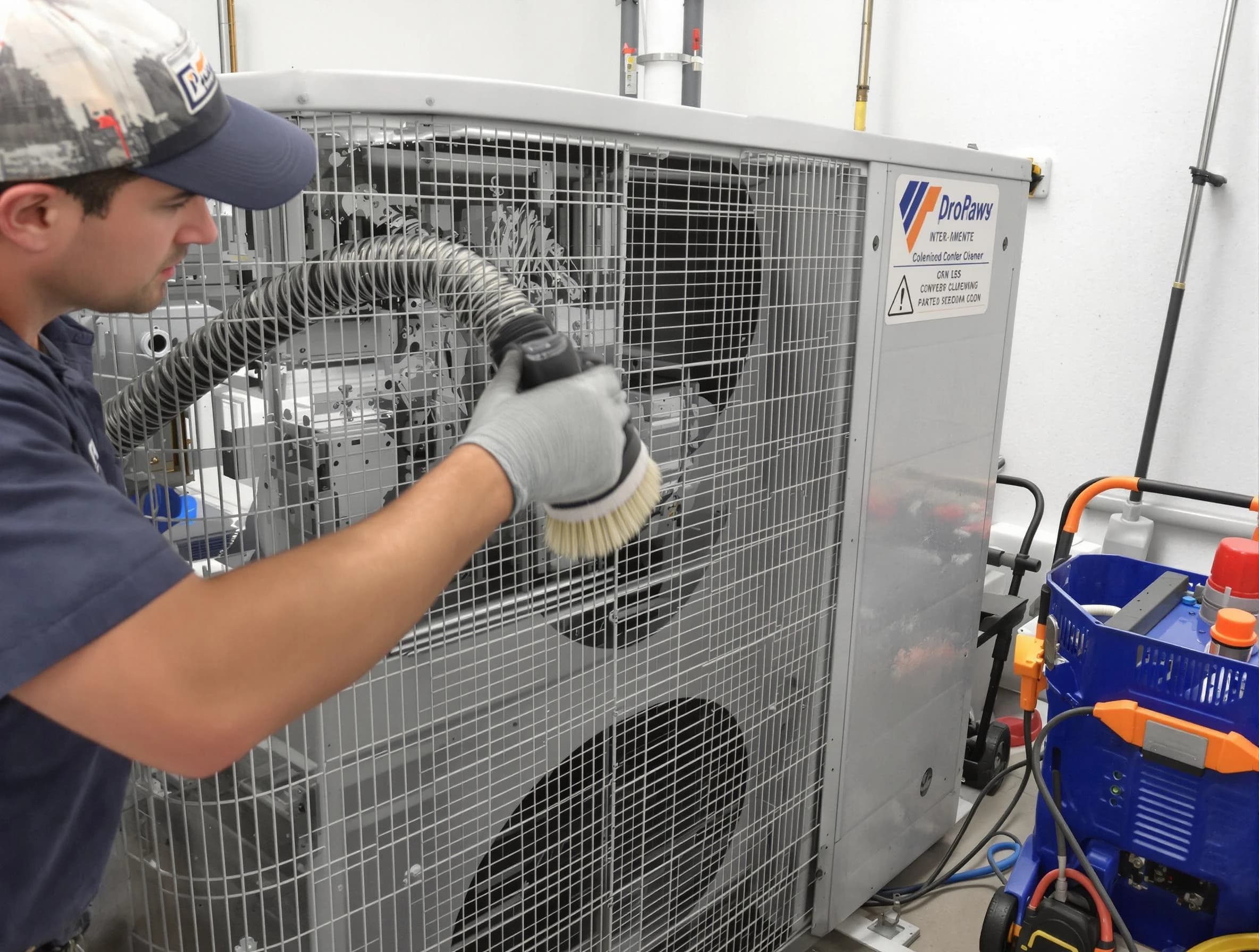 Covington Air Duct Cleaning specialist performing precision AC coil cleaning for improved system performance in Covington