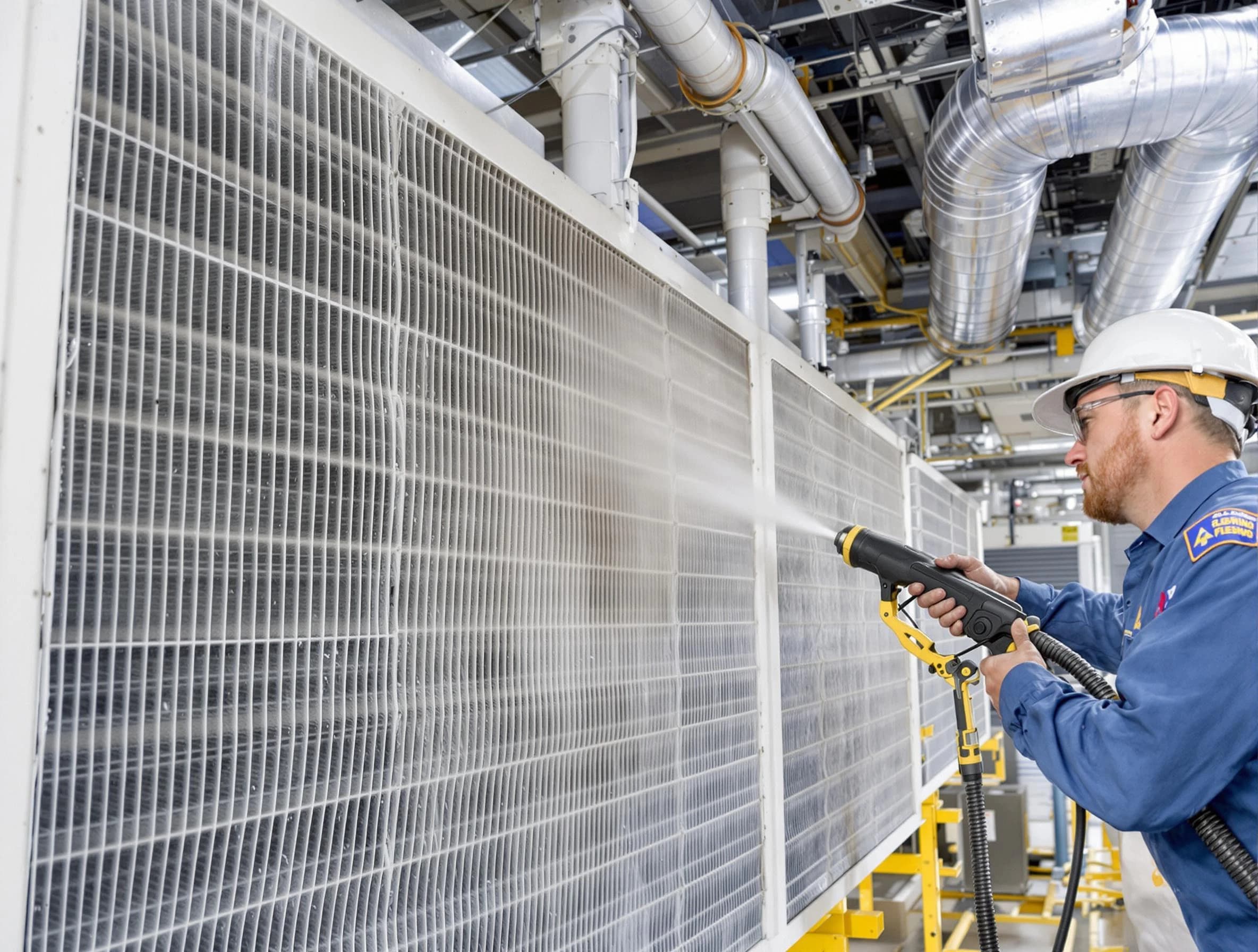 Professional commercial coil cleaning by Covington Air Duct Cleaning in Covington