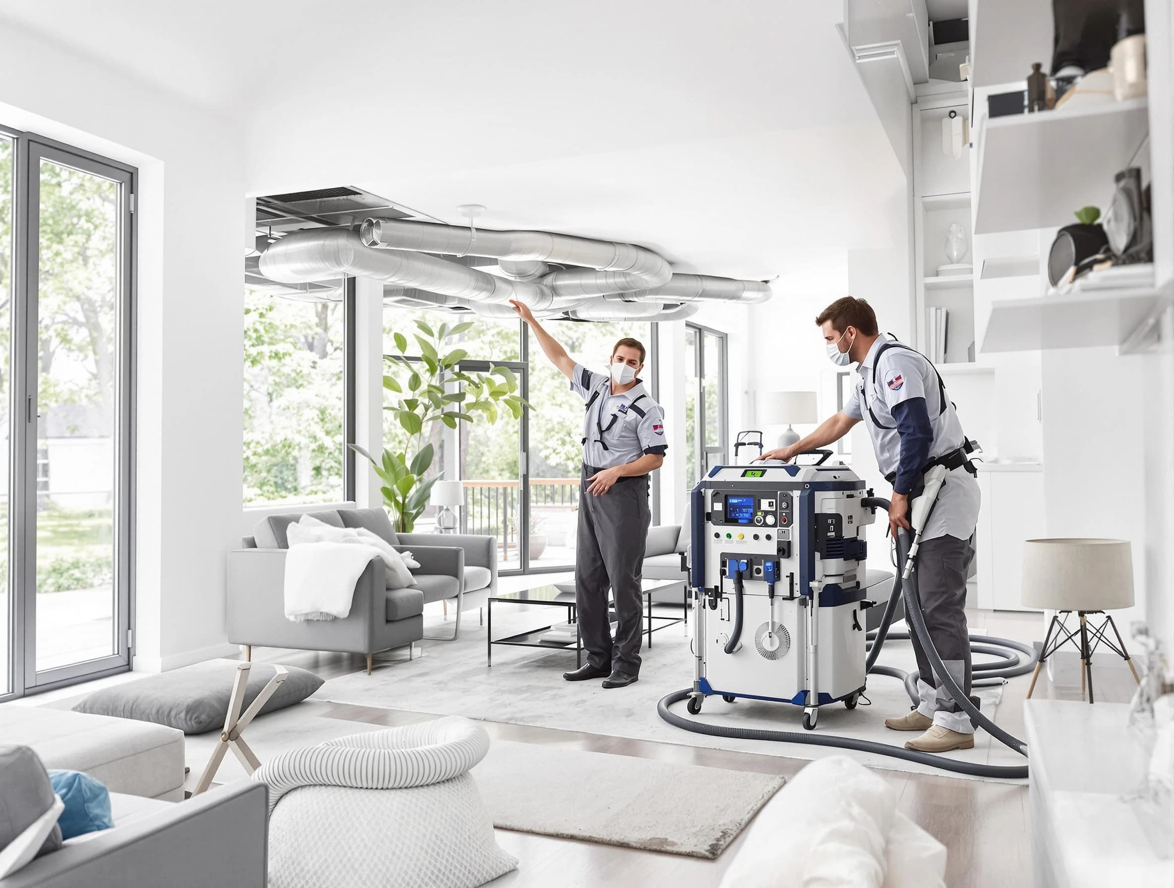 Covington Air Duct Cleaning professional conducting pure air duct cleaning with state-of-the-art equipment in Covington