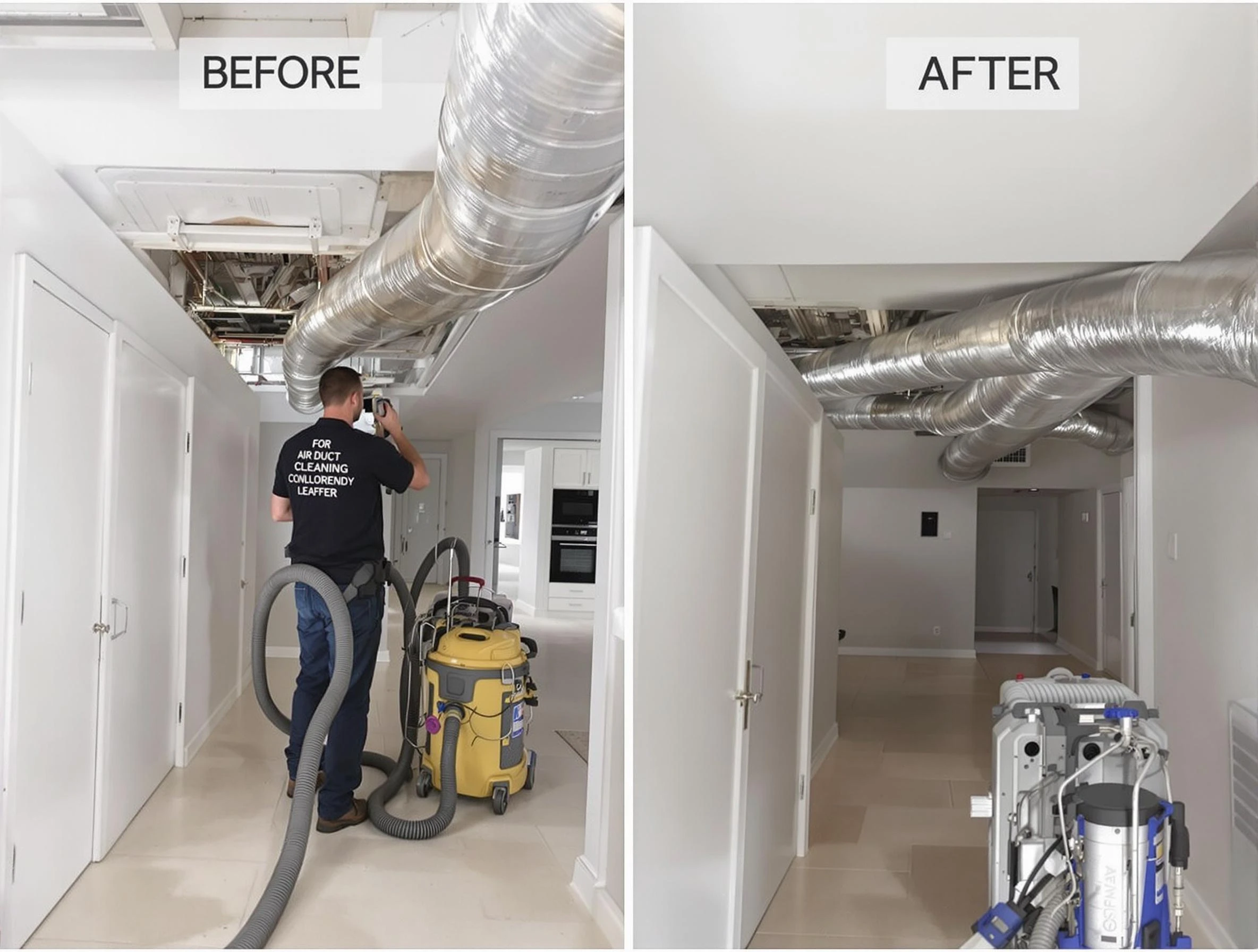 Covington Air Duct Cleaning professional performing thorough air duct cleaning in Covington